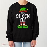 Queen Elf Pajama Matching Group Christmas Holiday Women's Sweatshirt thumb 0