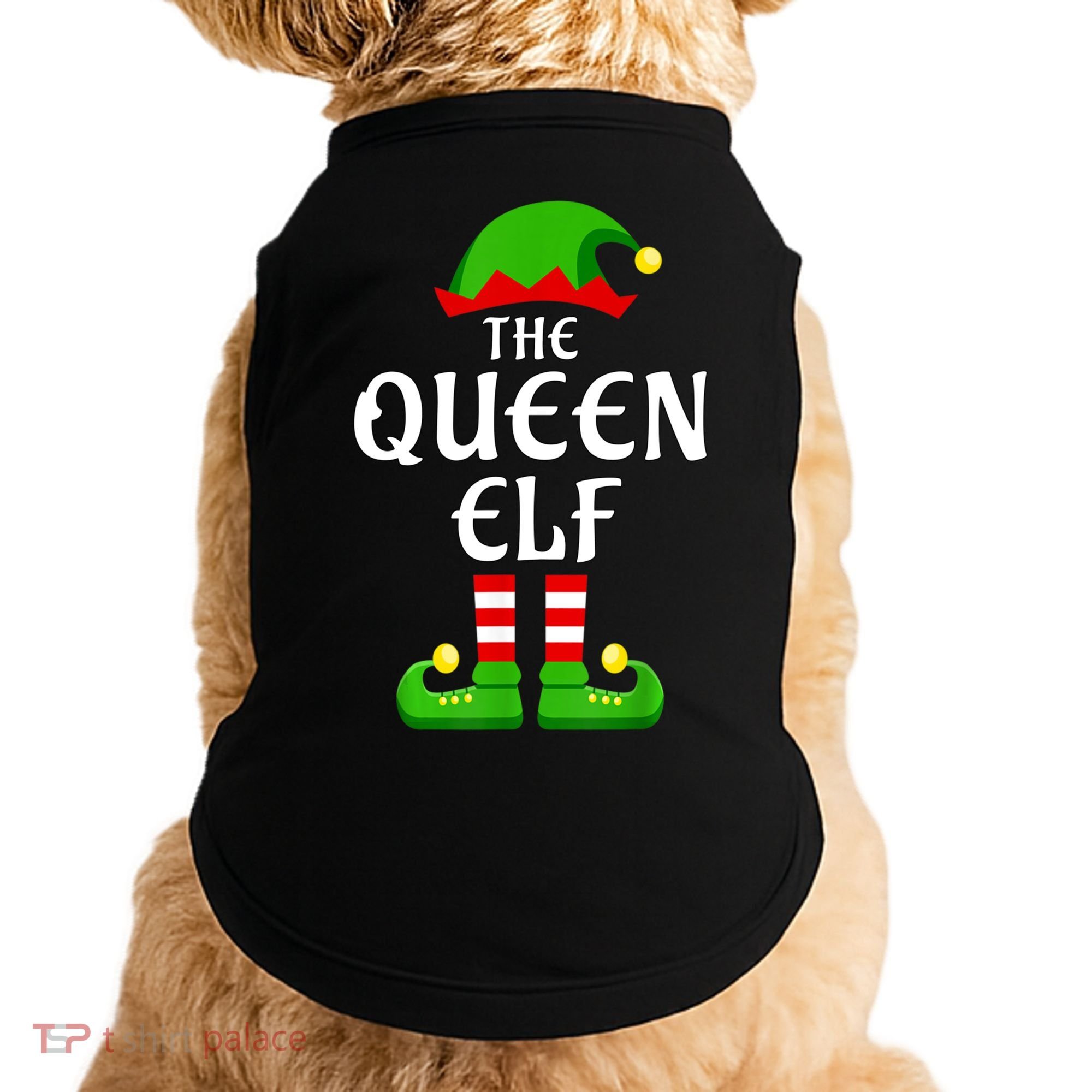 Queen Elf Pajama Matching Group Christmas Holiday Doggie Tank