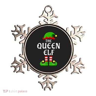 Queen Elf Pajama Matching Group Christmas Holiday Ornament