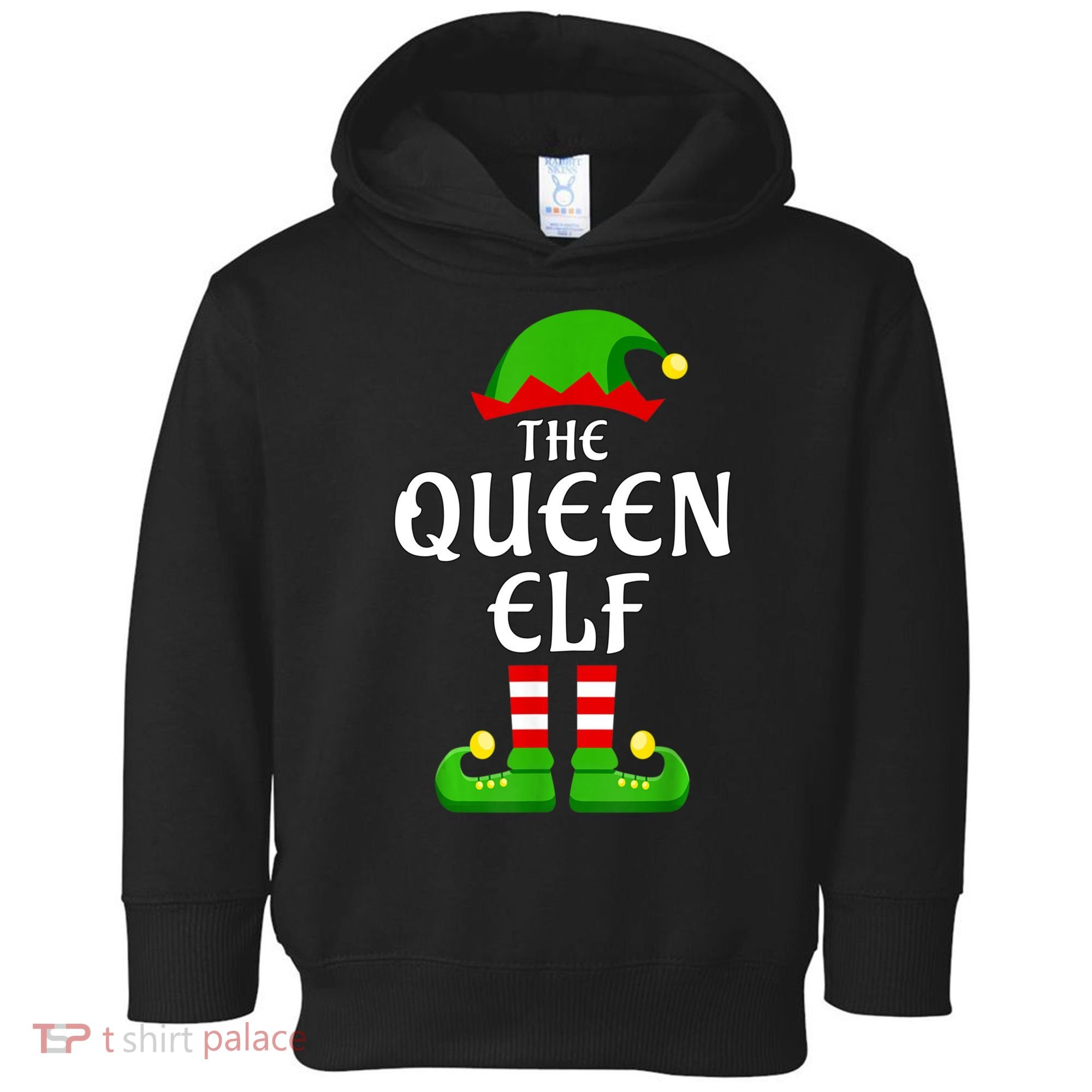 Queen Elf Pajama Matching Group Christmas Holiday Toddler Hoodie
