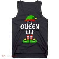 Queen Elf Pajama Matching Group Christmas Holiday Tank Top thumb 0