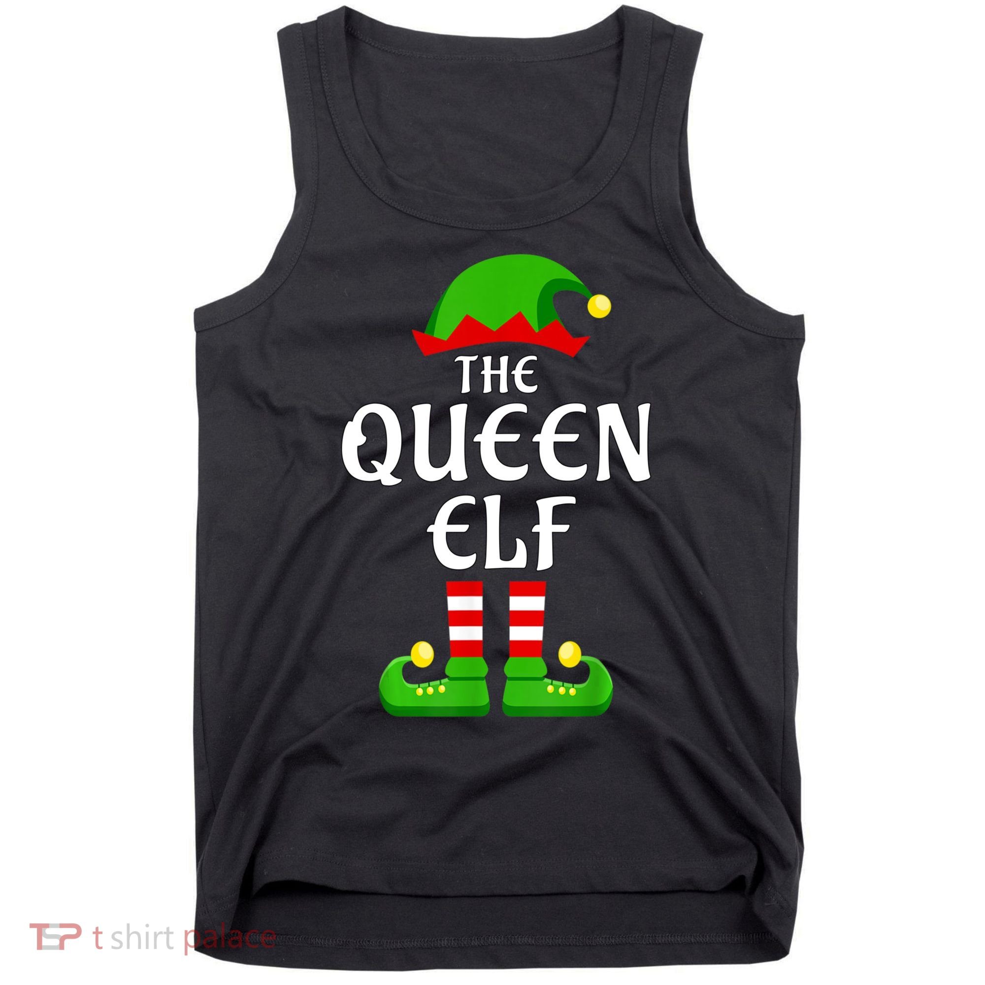Queen Elf Pajama Matching Group Christmas Holiday Tank Top