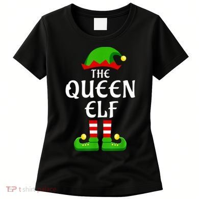 Queen Elf Pajama Matching Group Christmas Holiday Women's T-Shirt