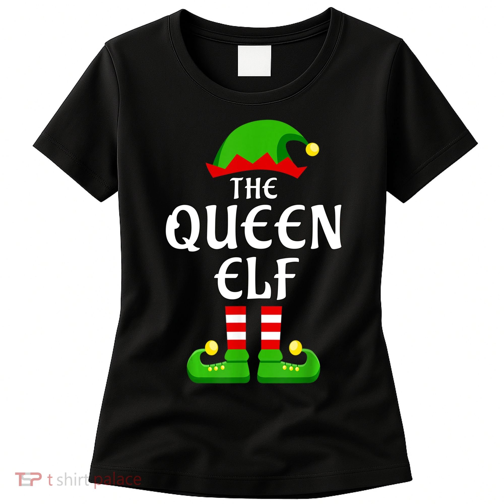 Queen Elf Pajama Matching Group Christmas Holiday Women's T-Shirt