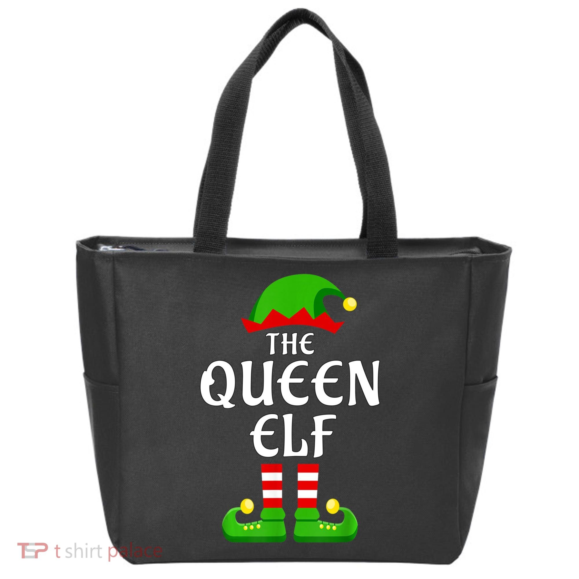 Queen Elf Pajama Matching Group Christmas Holiday Tote Bag