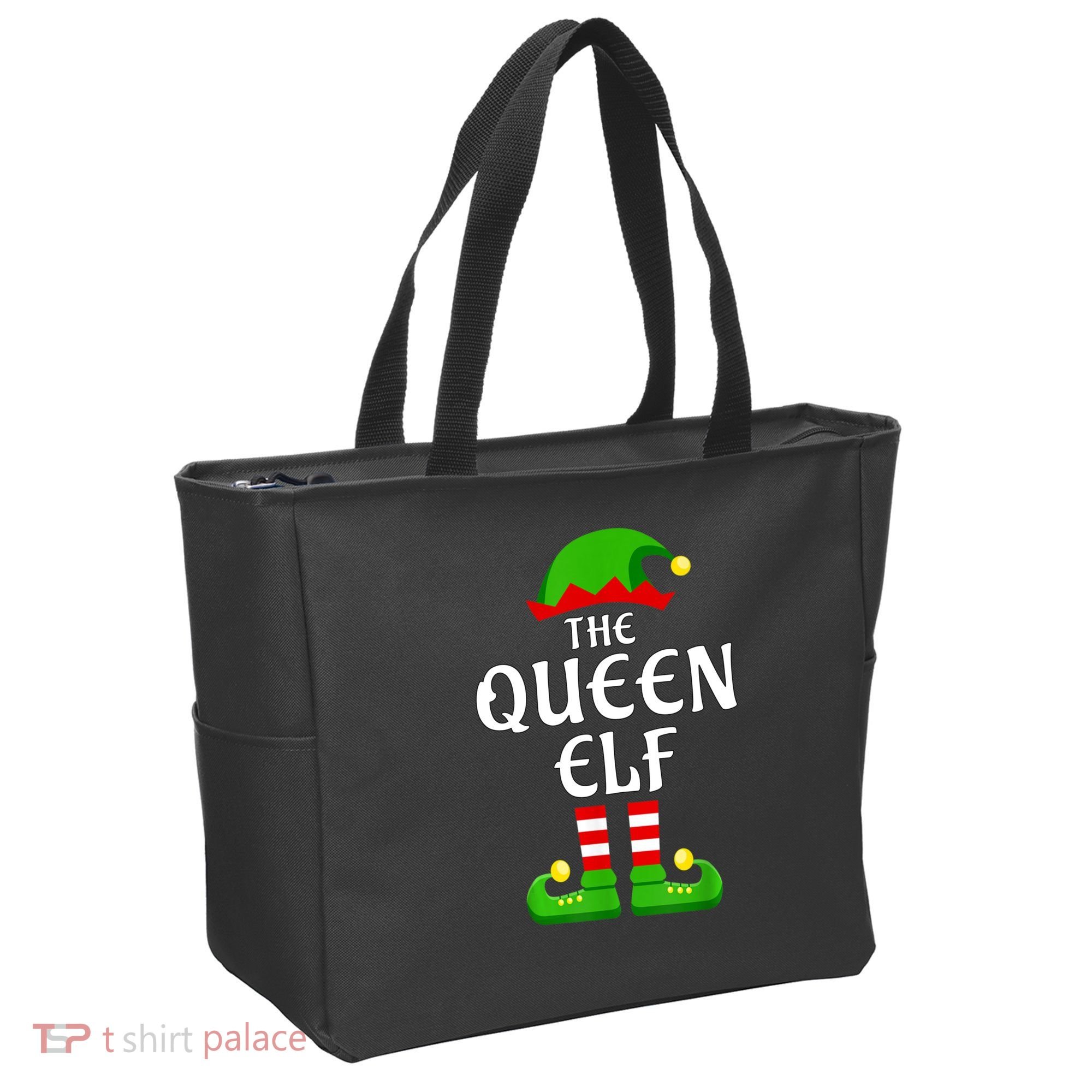 Queen Elf Pajama Matching Group Christmas Holiday Tote Bag