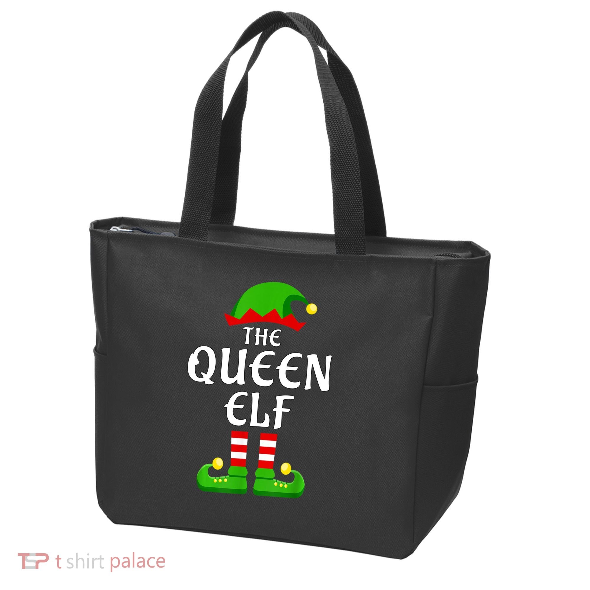 Queen Elf Pajama Matching Group Christmas Holiday Tote Bag