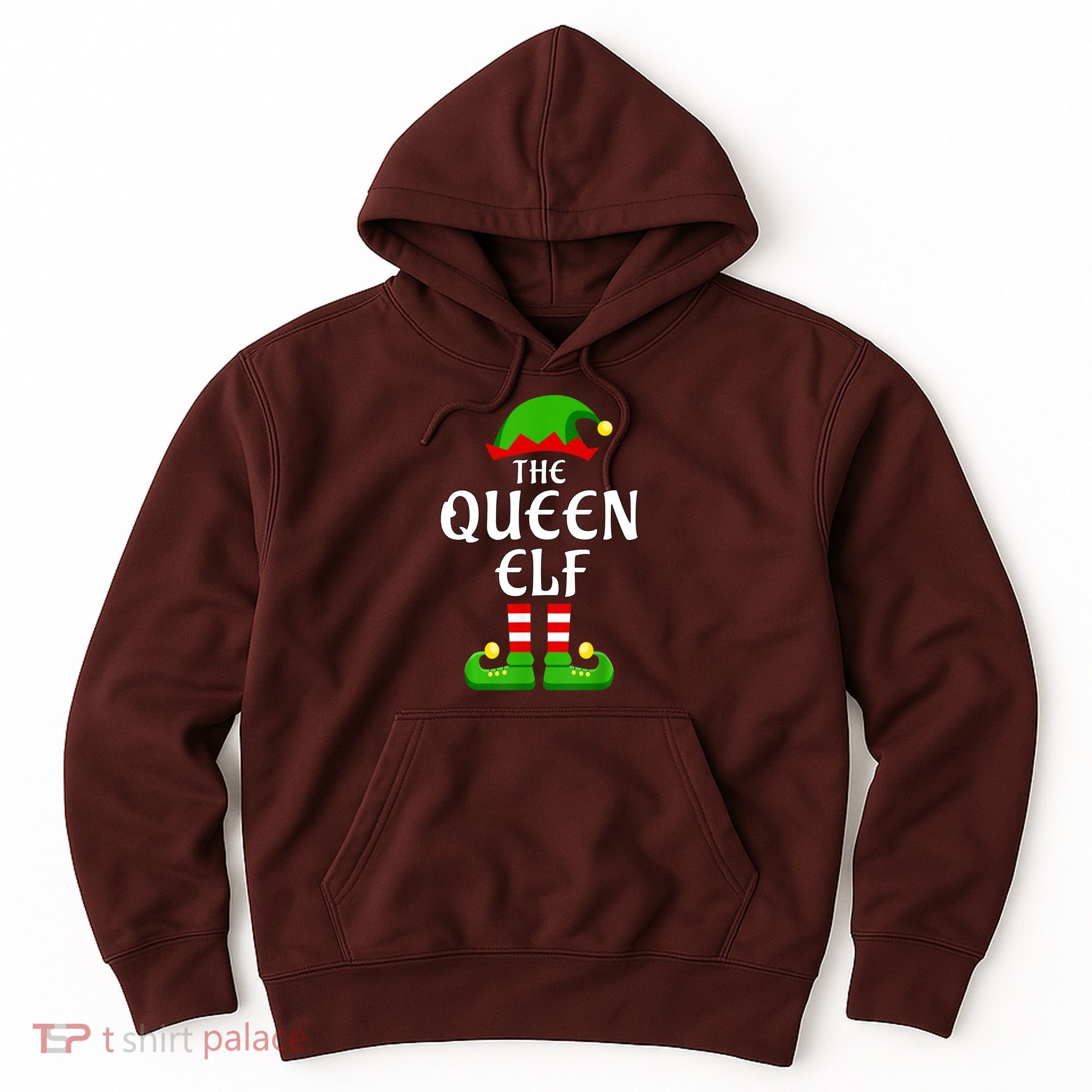 Queen Elf Pajama Matching Group Christmas Holiday Hoodie