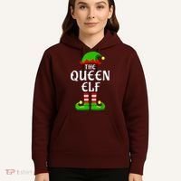 Queen Elf Pajama Matching Group Christmas Holiday Hoodie thumb 5