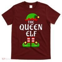 Queen Elf Pajama Matching Group Christmas Holiday T-Shirt thumb 0