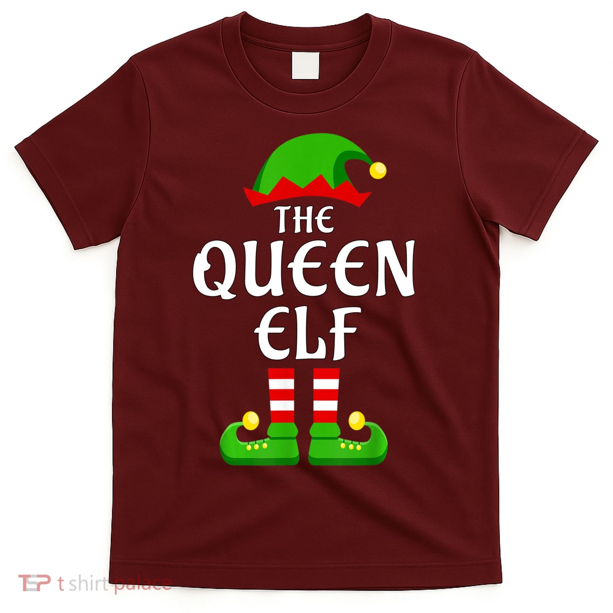 Queen Elf Pajama Matching Group Christmas Holiday T-Shirt