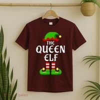 Queen Elf Pajama Matching Group Christmas Holiday T-Shirt thumb 2