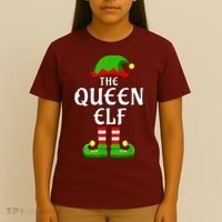 Queen Elf Pajama Matching Group Christmas Holiday T-Shirt thumb 4