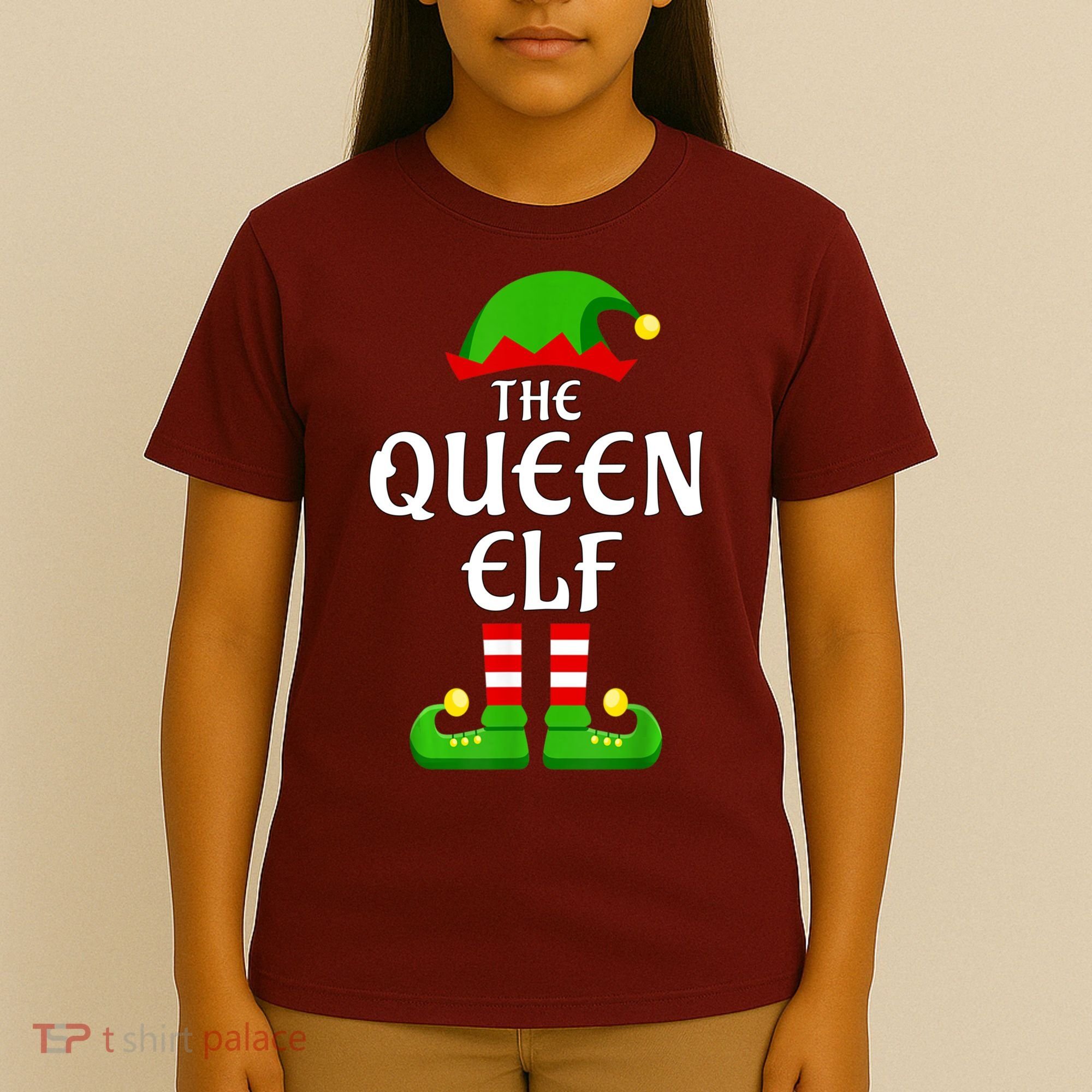 Queen Elf Pajama Matching Group Christmas Holiday T-Shirt