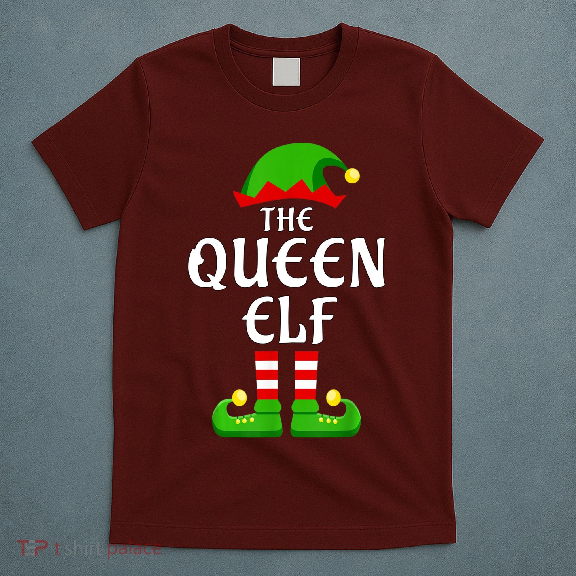 Queen Elf Pajama Matching Group Christmas Holiday T-Shirt
