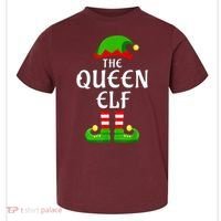 Queen Elf Pajama Matching Group Christmas Holiday Toddler T-Shirt thumb 0