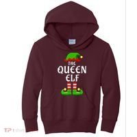 Queen Elf Pajama Matching Group Christmas Holiday Kids Hoodie thumb 0