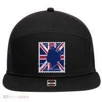 Queen Elizabeth Platinum Jubilee Celebration Queens 70th Anniversary Union Jack 7 Panel Mesh Trucker Snapback Hat thumb 0