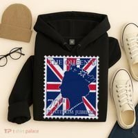Queen Elizabeth Platinum Jubilee Celebration Queens 70th Anniversary Union Jack Hoodie thumb 4