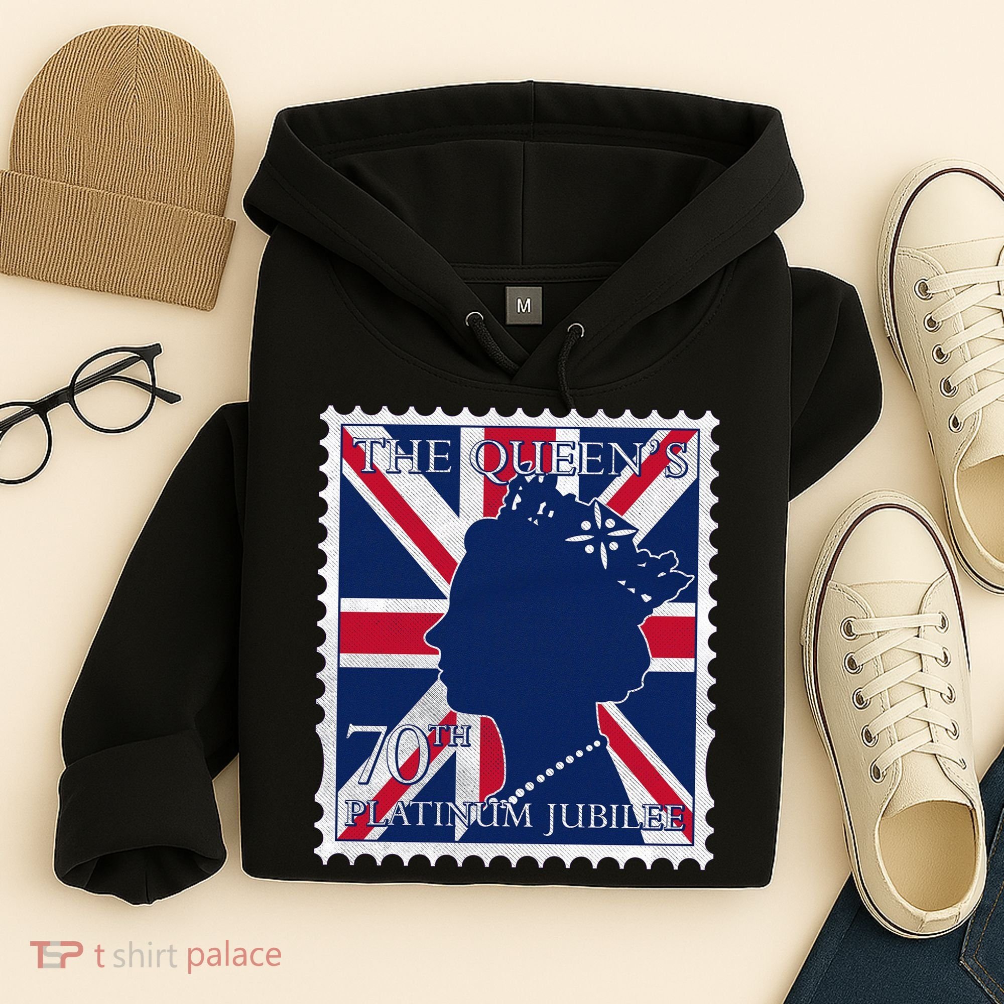 Queen Elizabeth Platinum Jubilee Celebration Queens 70th Anniversary Union Jack Hoodie