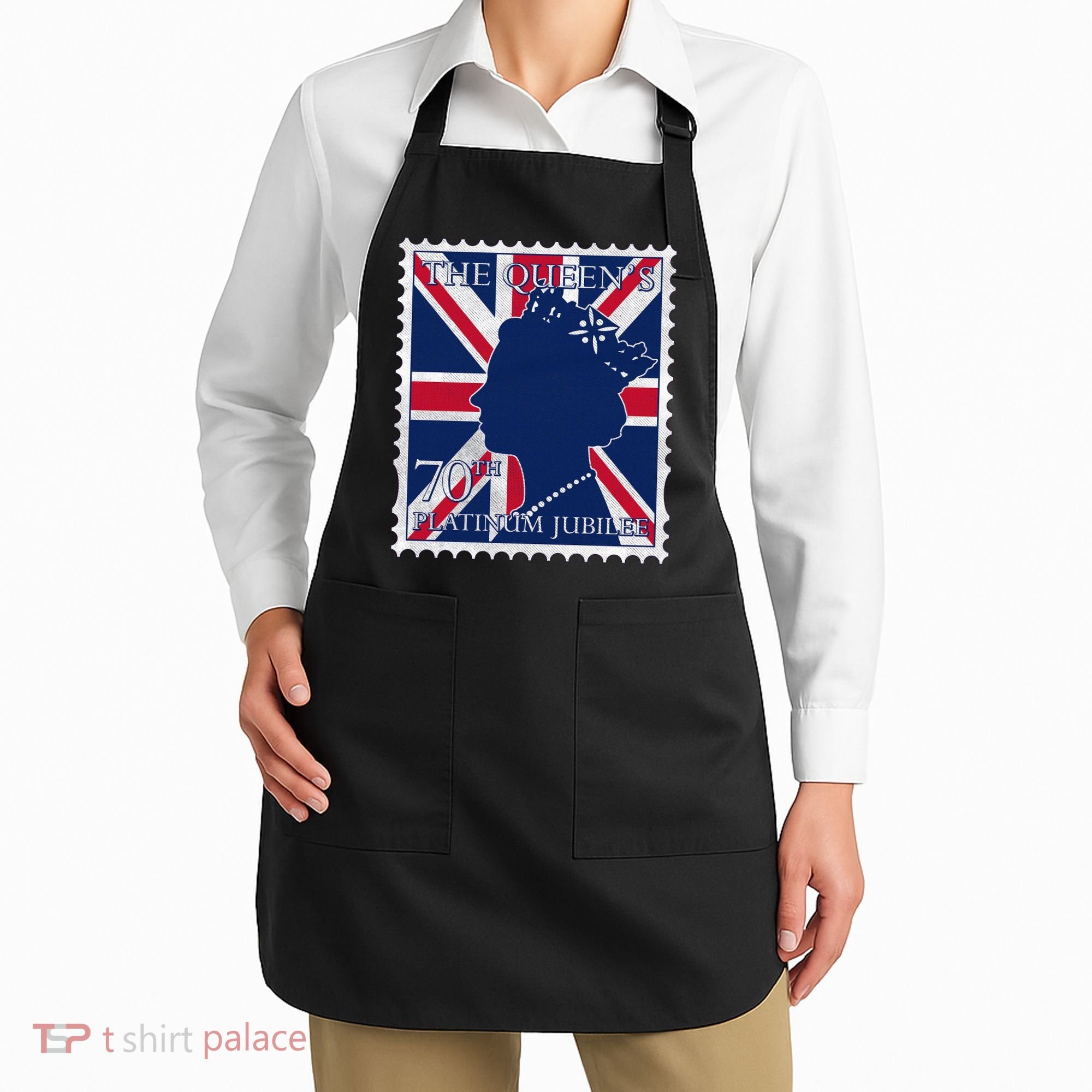 Queen Elizabeth Platinum Jubilee Celebration Queens 70th Anniversary Union Jack Apron
