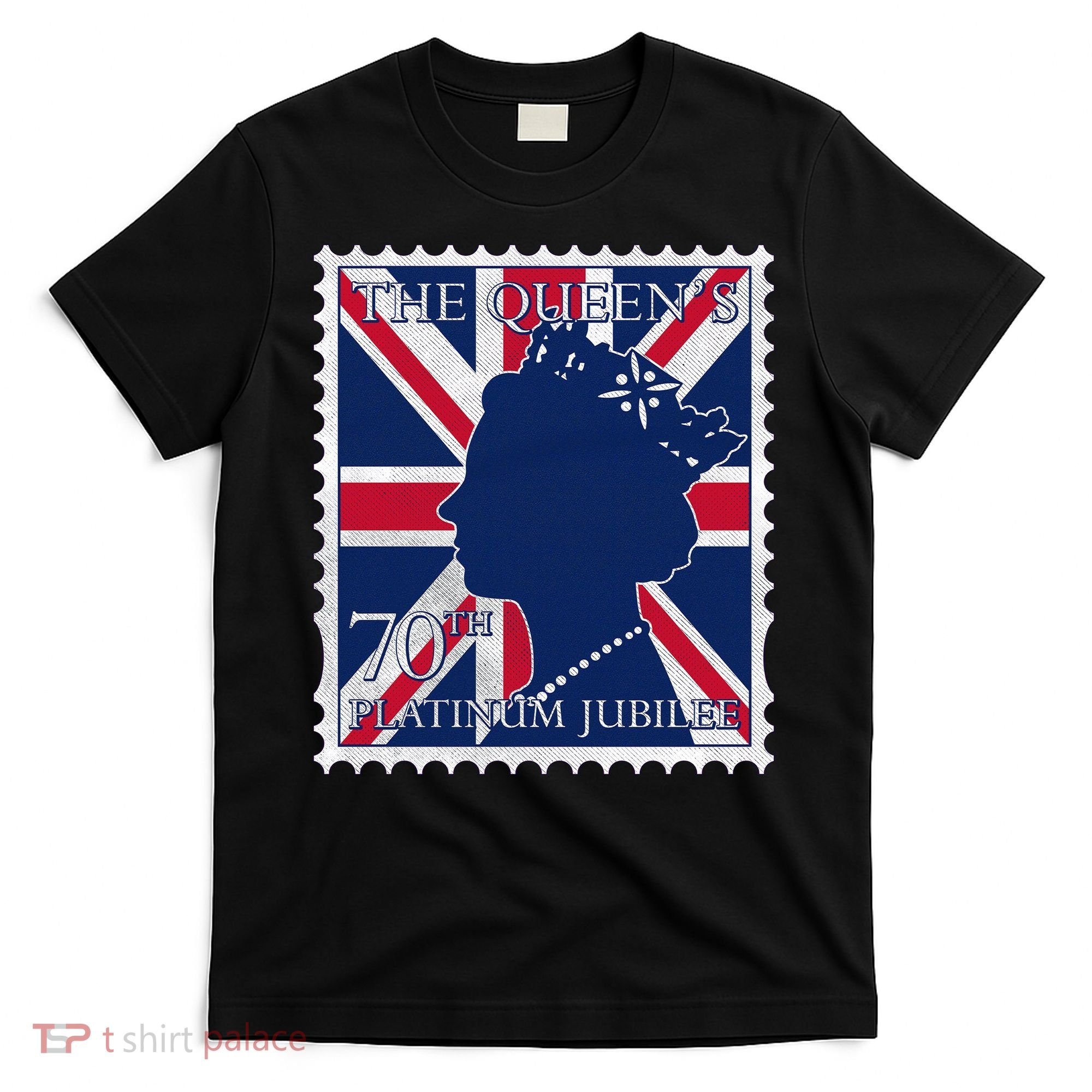 Queen Elizabeth Platinum Jubilee Celebration Queens 70th Anniversary Union Jack T-Shirt
