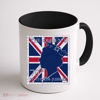 Queen Elizabeth Platinum Jubilee Celebration Queens 70th Anniversary Union Jack Coffee Mug thumb 1