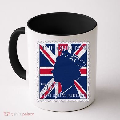 Queen Elizabeth Platinum Jubilee Celebration Queens 70th Anniversary Union Jack Coffee Mug