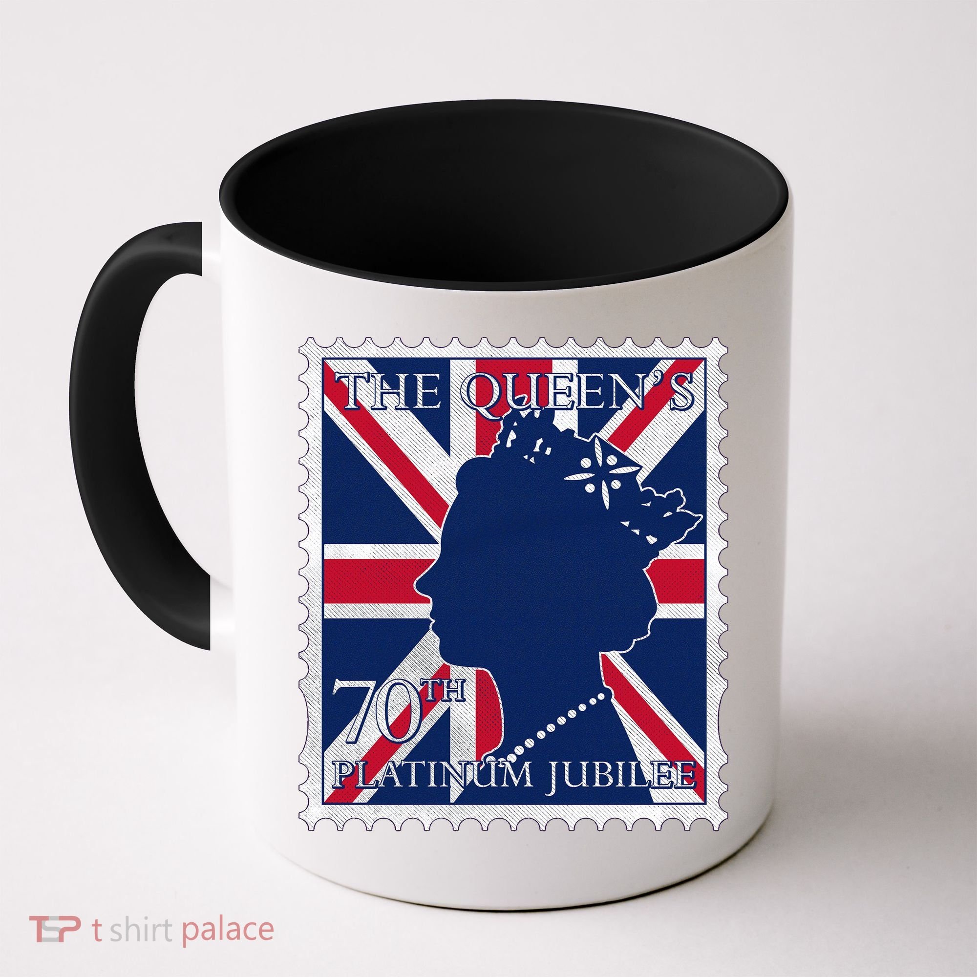 Queen Elizabeth Platinum Jubilee Celebration Queens 70th Anniversary Union Jack Coffee Mug