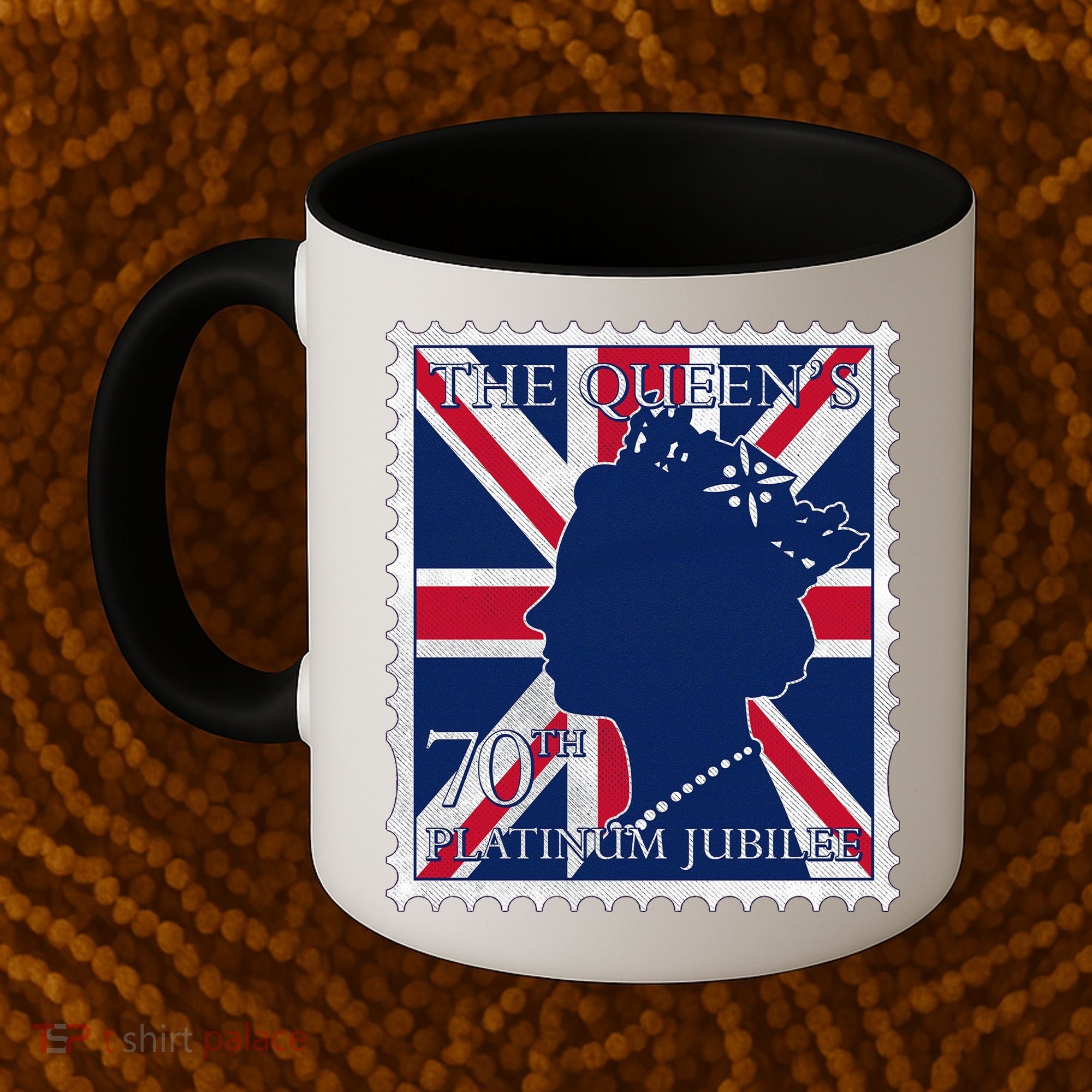 Queen Elizabeth Platinum Jubilee Celebration Queens 70th Anniversary Union Jack Coffee Mug