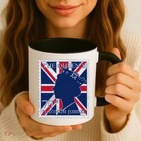 Queen Elizabeth Platinum Jubilee Celebration Queens 70th Anniversary Union Jack Coffee Mug thumb 3