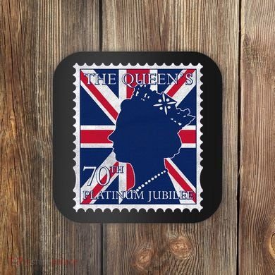 Queen Elizabeth Platinum Jubilee Celebration Queens 70th Anniversary Union Jack Coaster