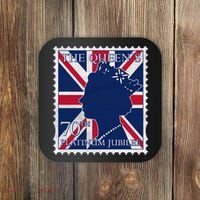 Queen Elizabeth Platinum Jubilee Celebration Queens 70th Anniversary Union Jack Coaster thumb 0
