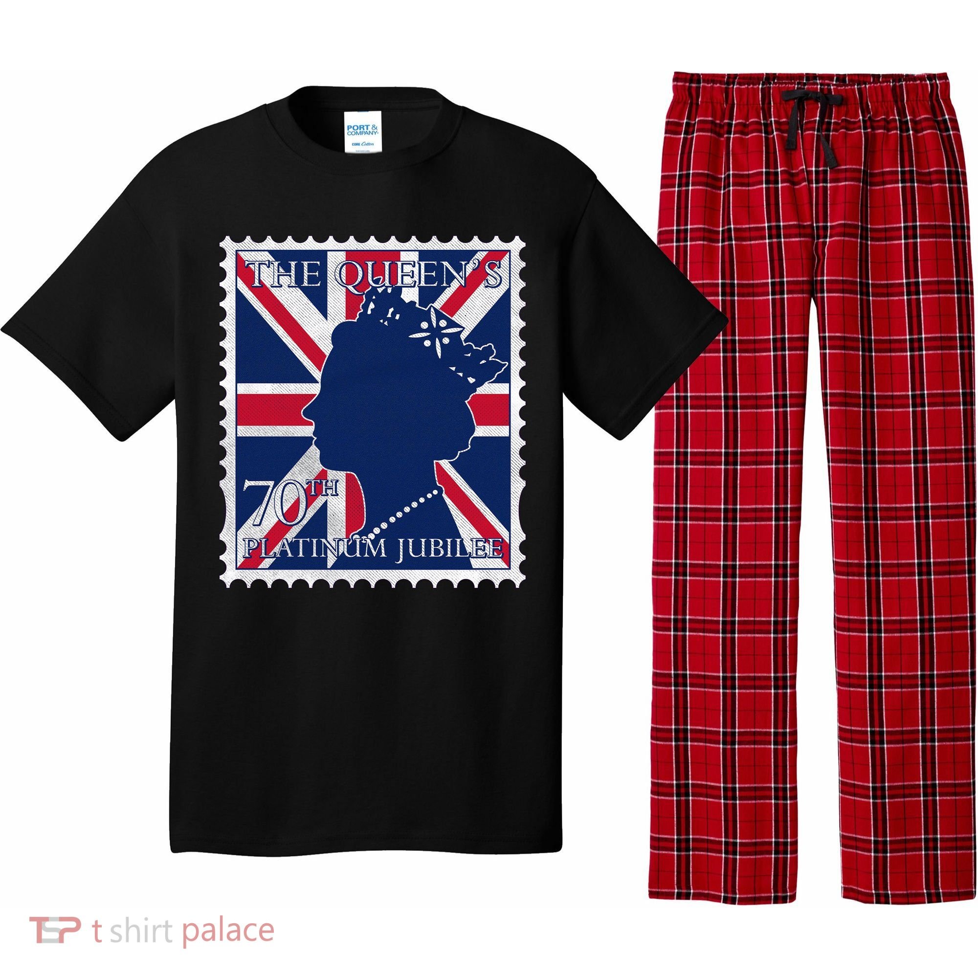Queen Elizabeth Platinum Jubilee Celebration Queens 70th Anniversary Union Jack Pajama Set