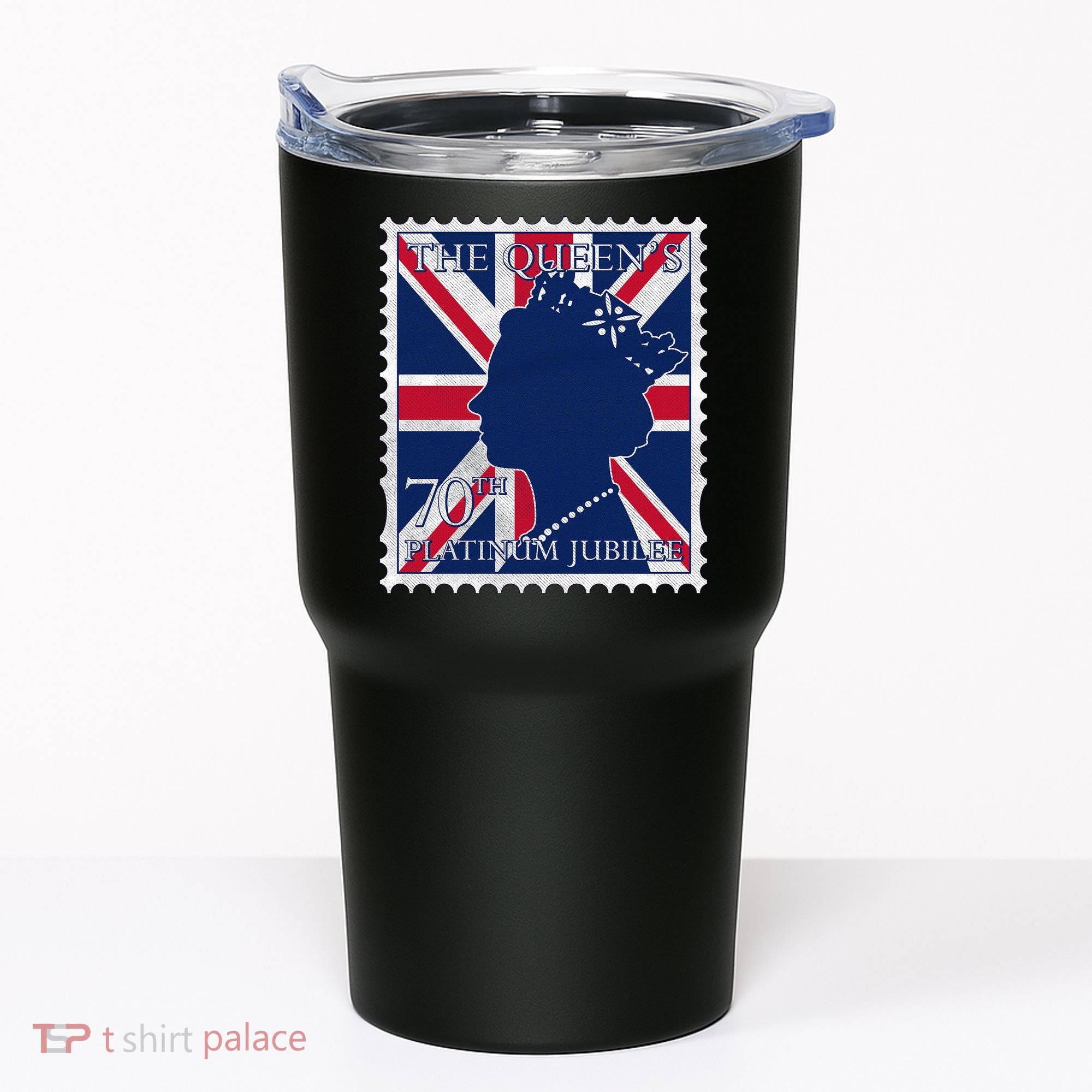 Queen Elizabeth Platinum Jubilee Celebration Queens 70th Anniversary Union Jack Tumbler