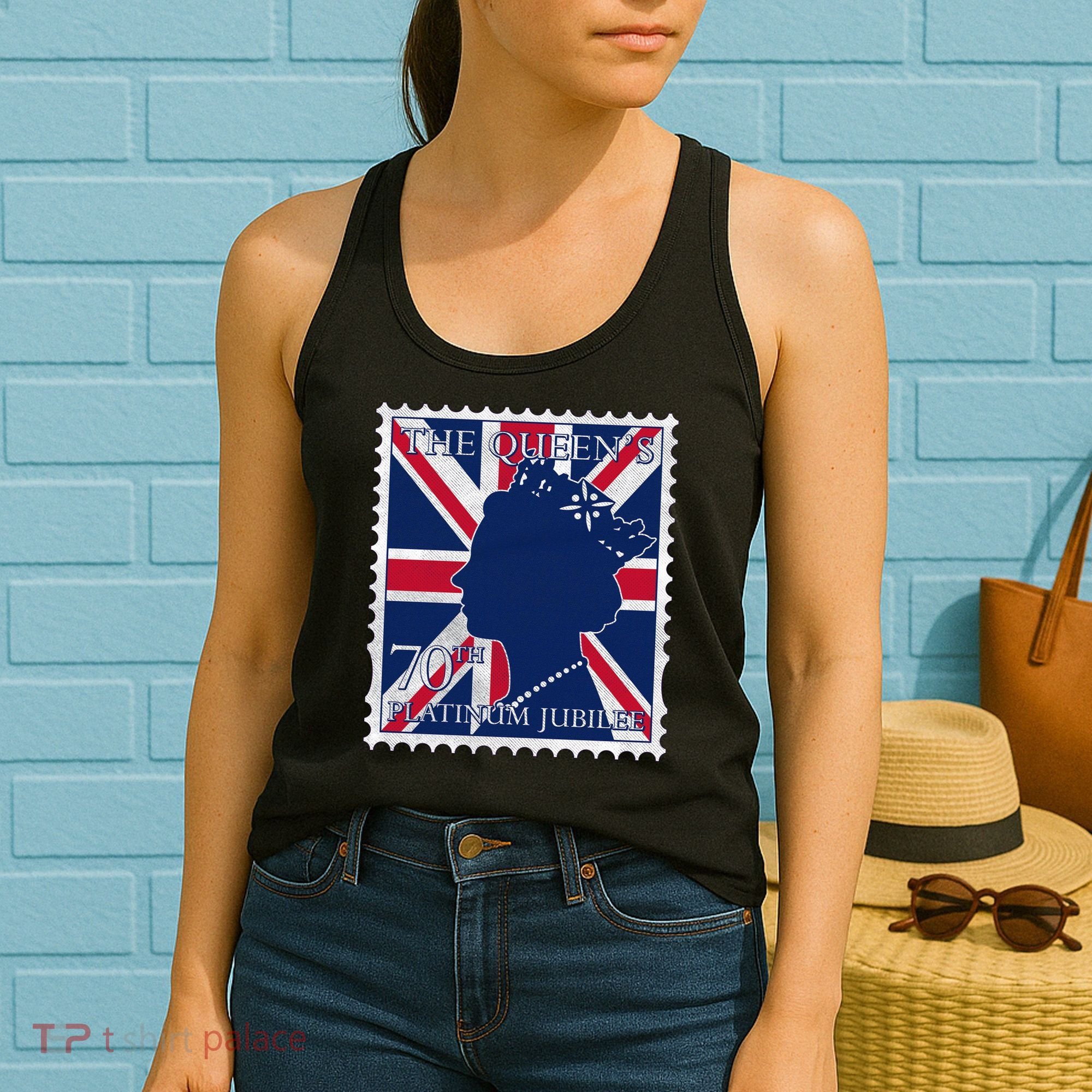 Queen Elizabeth Platinum Jubilee Celebration Queens 70th Anniversary Union Jack Women's Tank Top