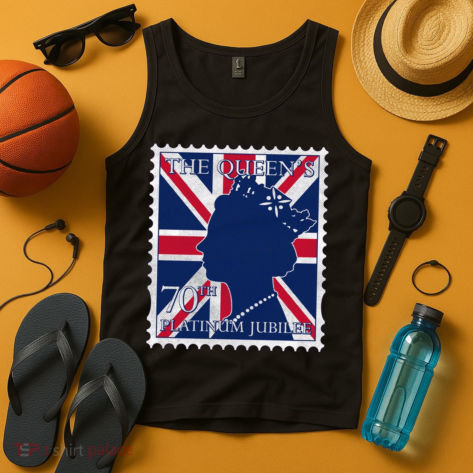 Queen Elizabeth Platinum Jubilee Celebration Queens 70th Anniversary Union Jack Tank Top