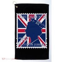 Queen Elizabeth Platinum Jubilee Celebration Queens 70th Anniversary Union Jack Golf Towel thumb 0