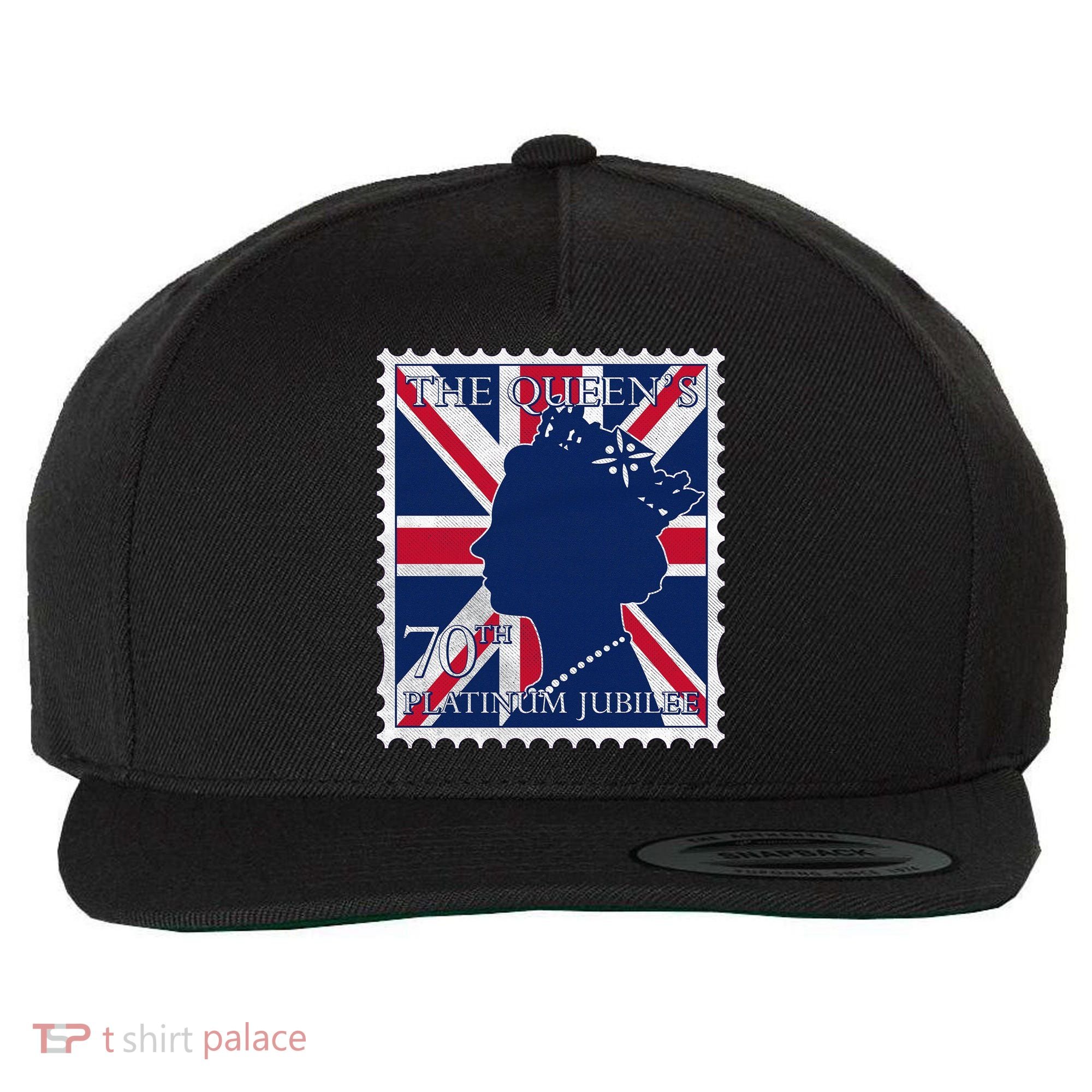 Queen Elizabeth Platinum Jubilee Celebration Queens 70th Anniversary Union Jack Wool Snapback Cap