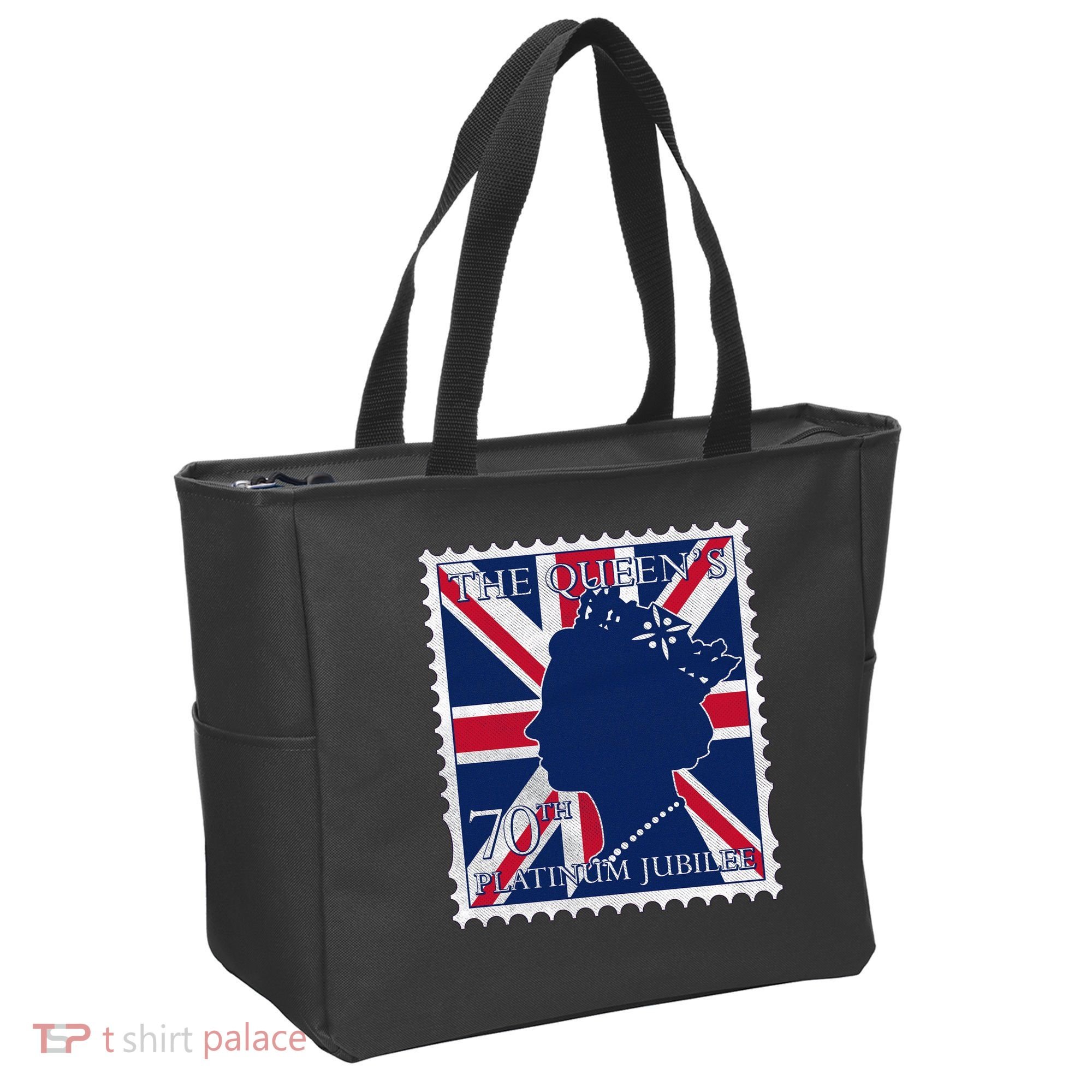 Queen Elizabeth Platinum Jubilee Celebration Queens 70th Anniversary Union Jack Tote Bag