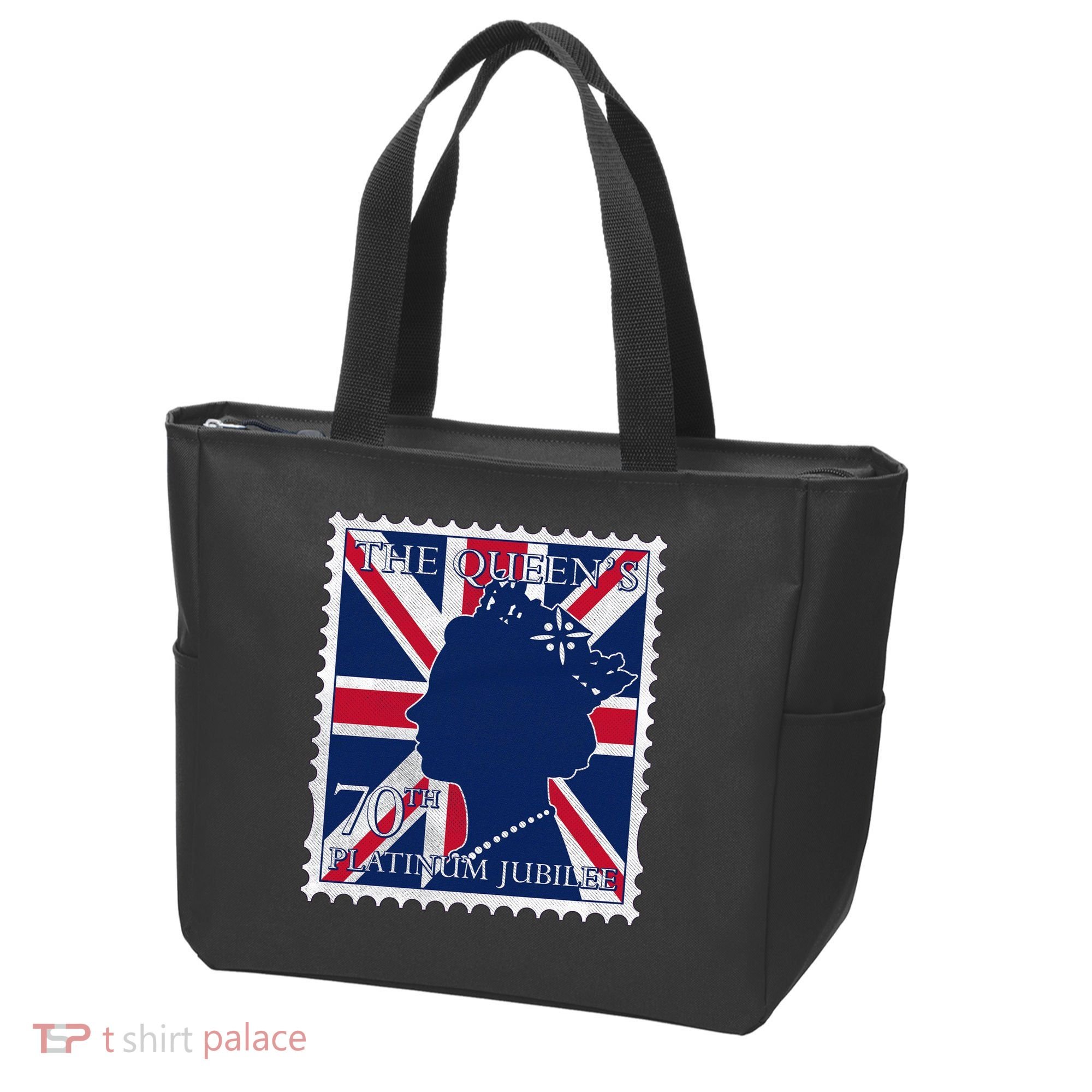 Queen Elizabeth Platinum Jubilee Celebration Queens 70th Anniversary Union Jack Tote Bag