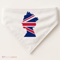 Queen Elizabeth Platinum Jubilee Celebration Queens 70th Anniversary Union Jack USA-Made Doggie Bandana thumb 0
