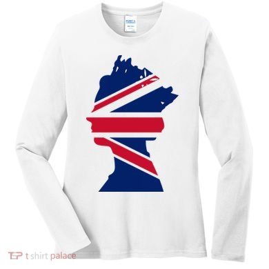 Queen Elizabeth Platinum Jubilee Celebration Queens 70th Anniversary Union Jack Women's Long Sleeve Shirt