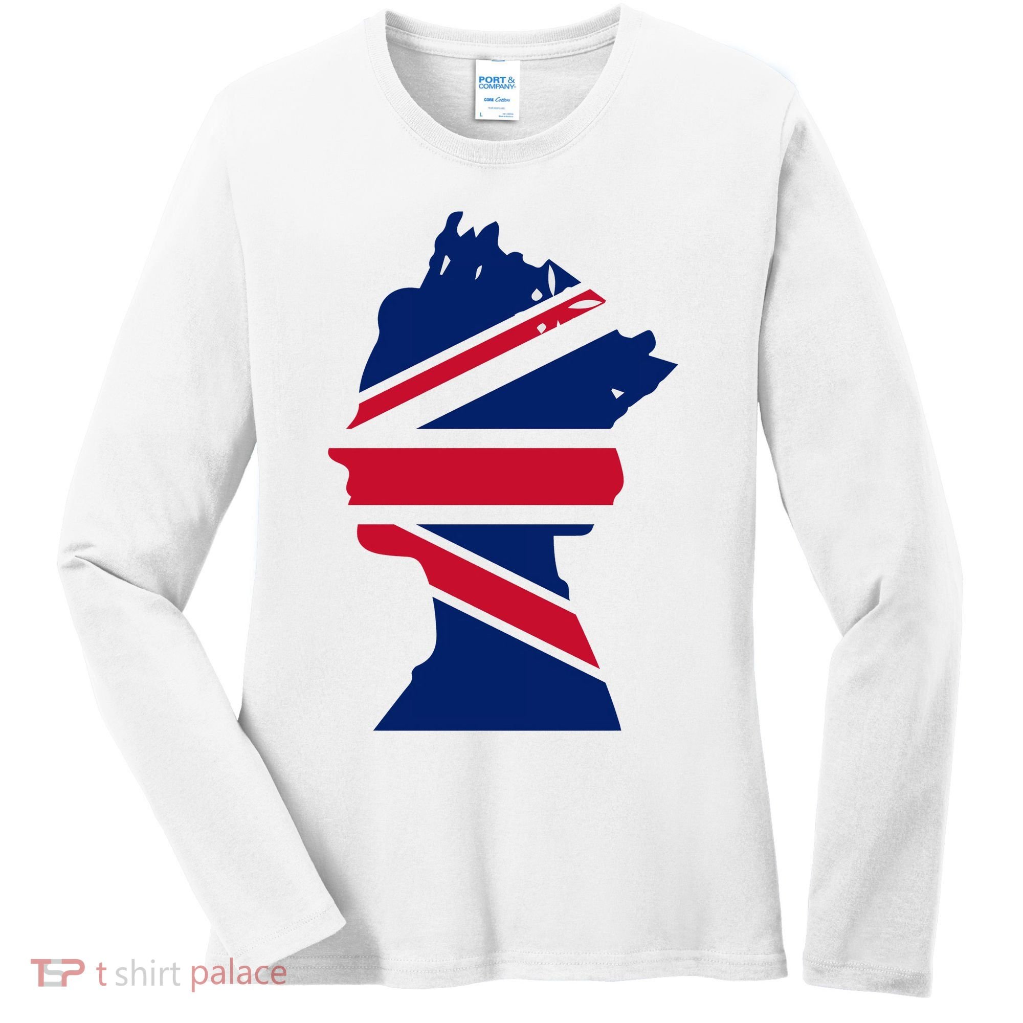 Queen Elizabeth Platinum Jubilee Celebration Queens 70th Anniversary Union Jack Women's Long Sleeve Shirt