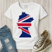 Queen Elizabeth Platinum Jubilee Celebration Queens 70th Anniversary Union Jack Women's T-Shirt thumb 3