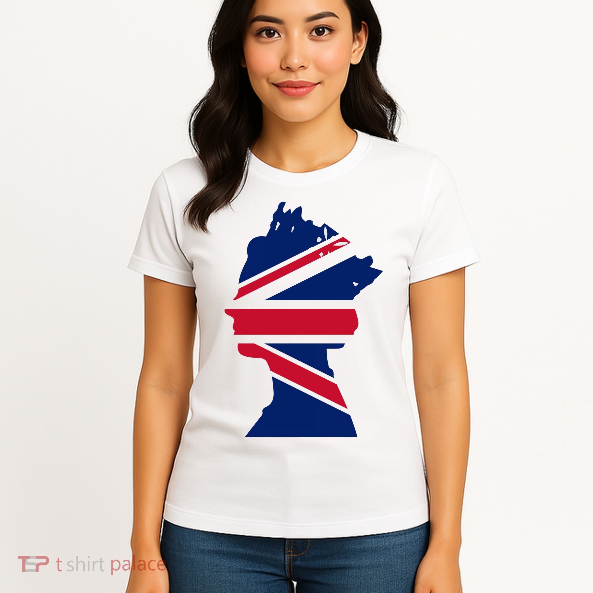 Queen Elizabeth Platinum Jubilee Celebration Queens 70th Anniversary Union Jack Women's T-Shirt
