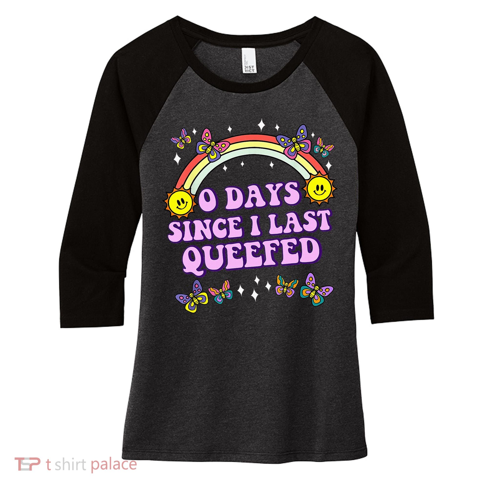 Queef Embarrassing Women's Tri-Blend 3/4-Sleeve Raglan Shirt