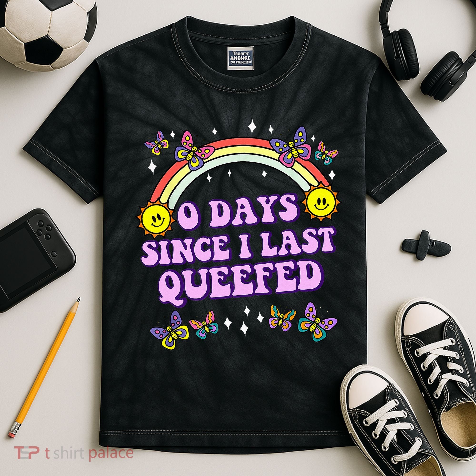 Queef Embarrassing Kids Tie-Dye T-Shirt