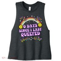 Queef Embarrassing Women's Racerback Cropped Tank thumb 0