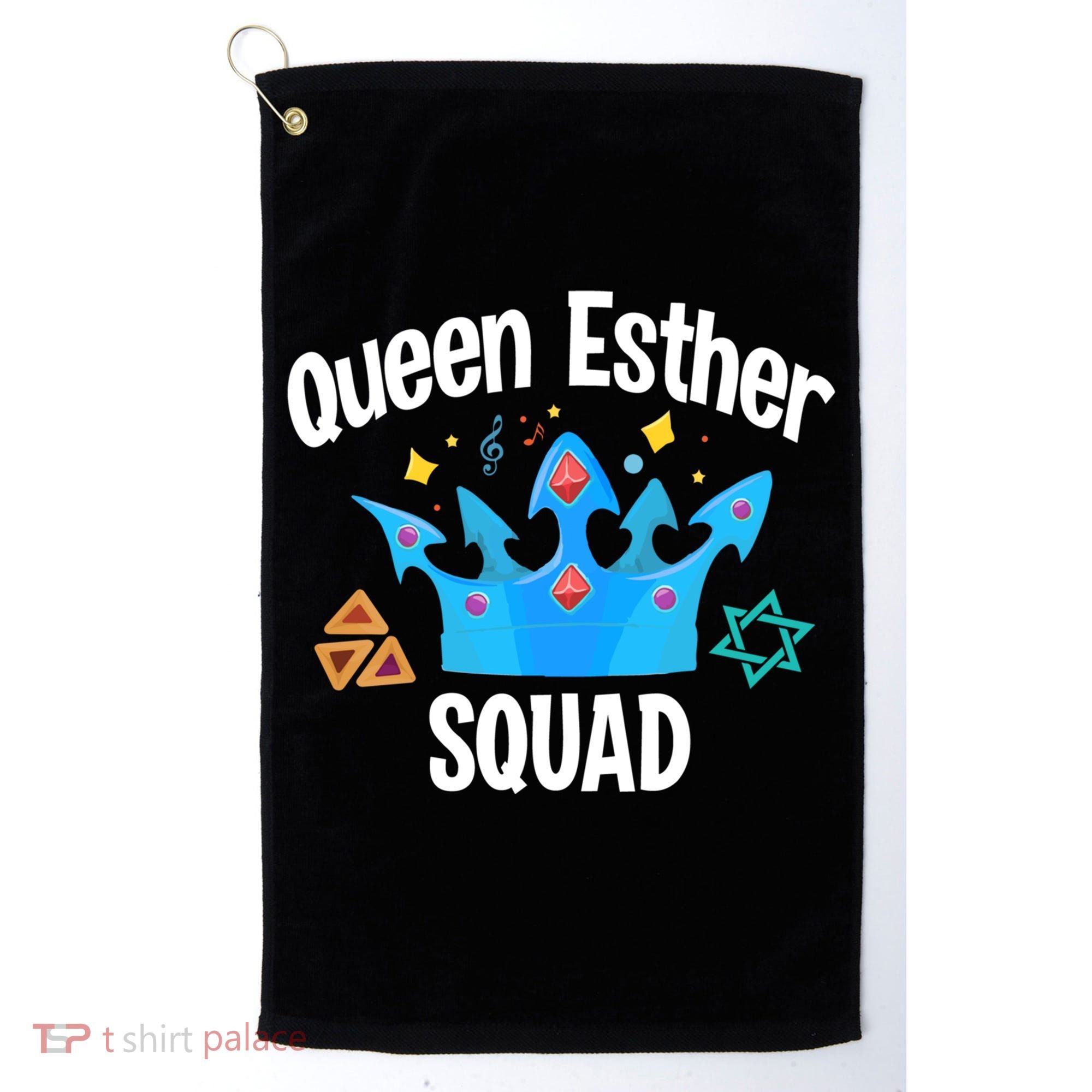 Queen Esther Squad Gift Funny Jewish Gift Purim Happy Costume Gift Golf Towel